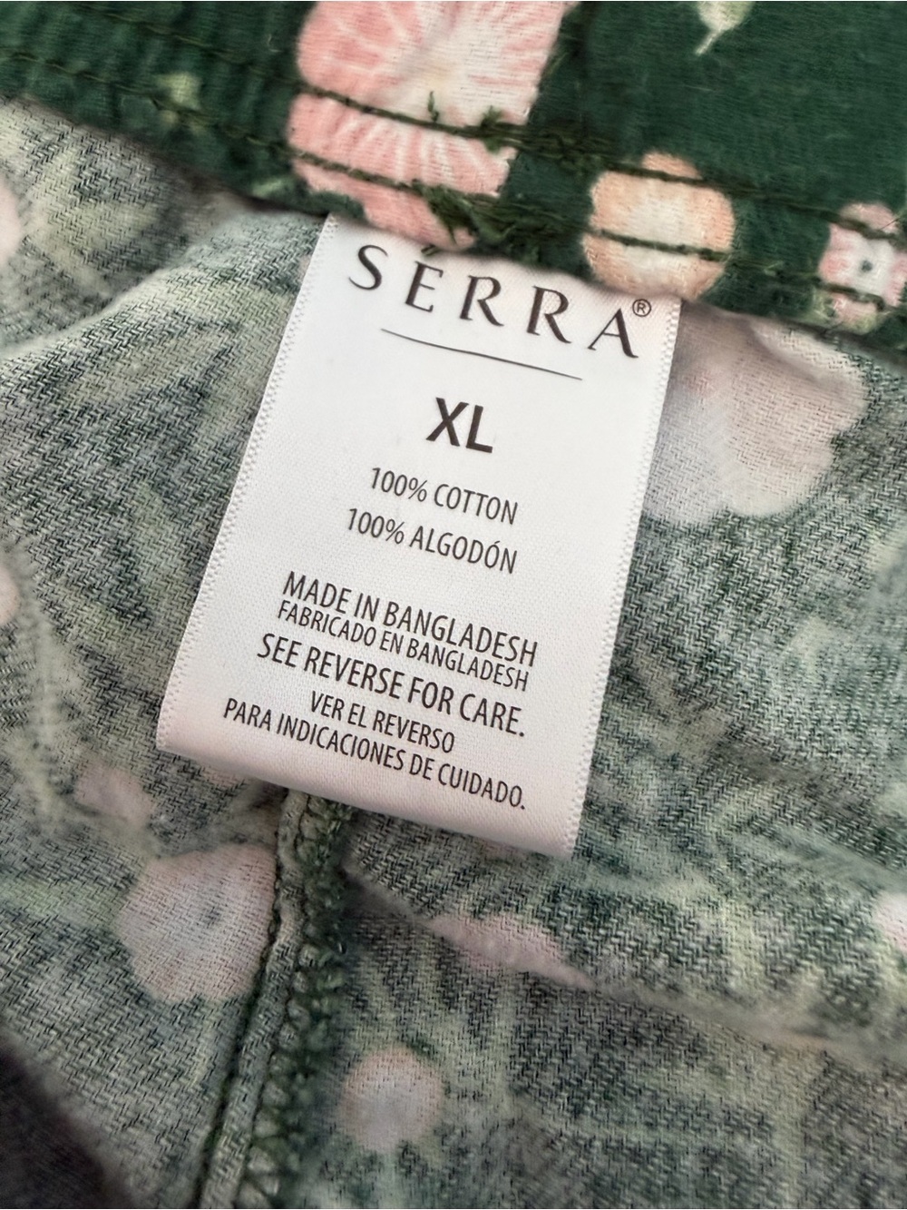 Floral Green ladiesPajama Set - Two-Piece Cozy Sleepwear Xl 16/18 - Picture 2 of 8